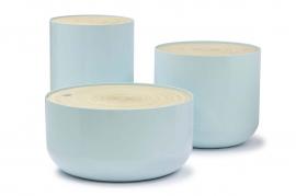 CYLINDER SIDE TABLE WITH LID SET OF 3 - CDFL3049